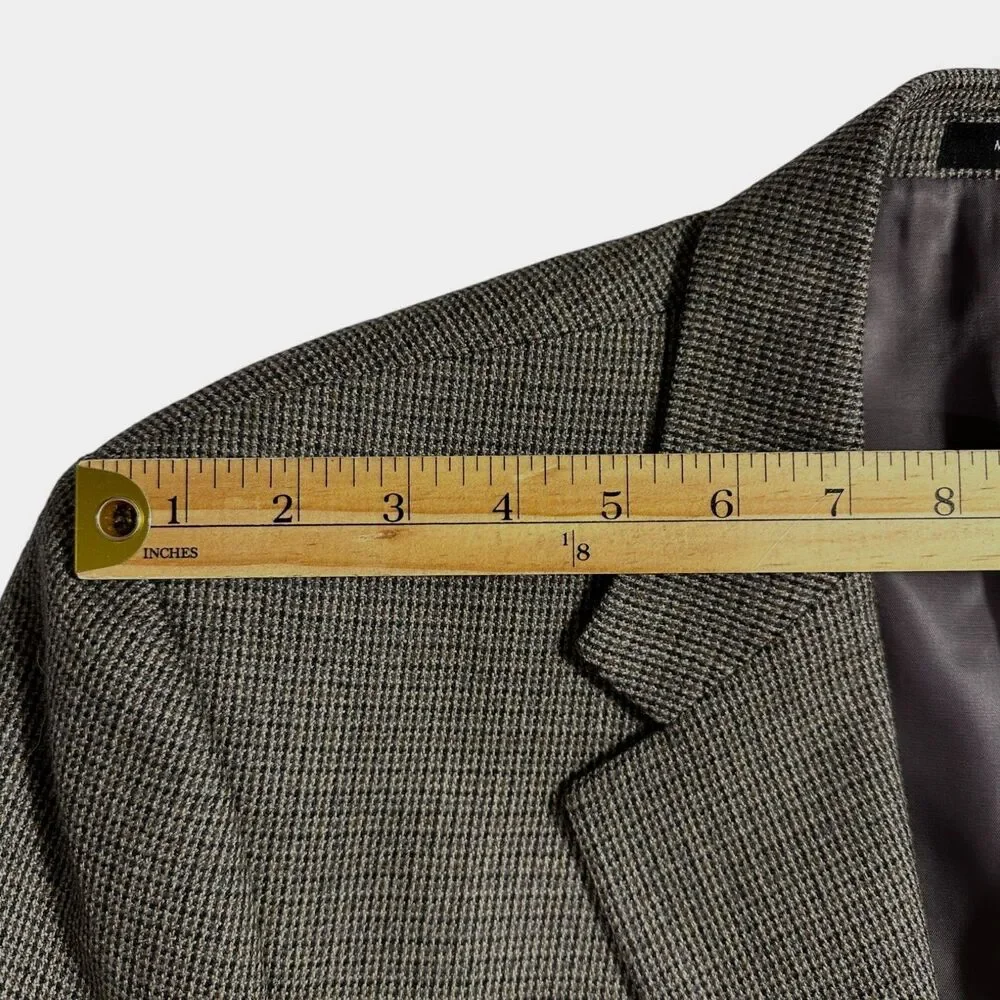 RALPH LAUREN Mens Blazer Sport Coat Two Button Jacket 44L Brown Lamb Wool 1-Vent